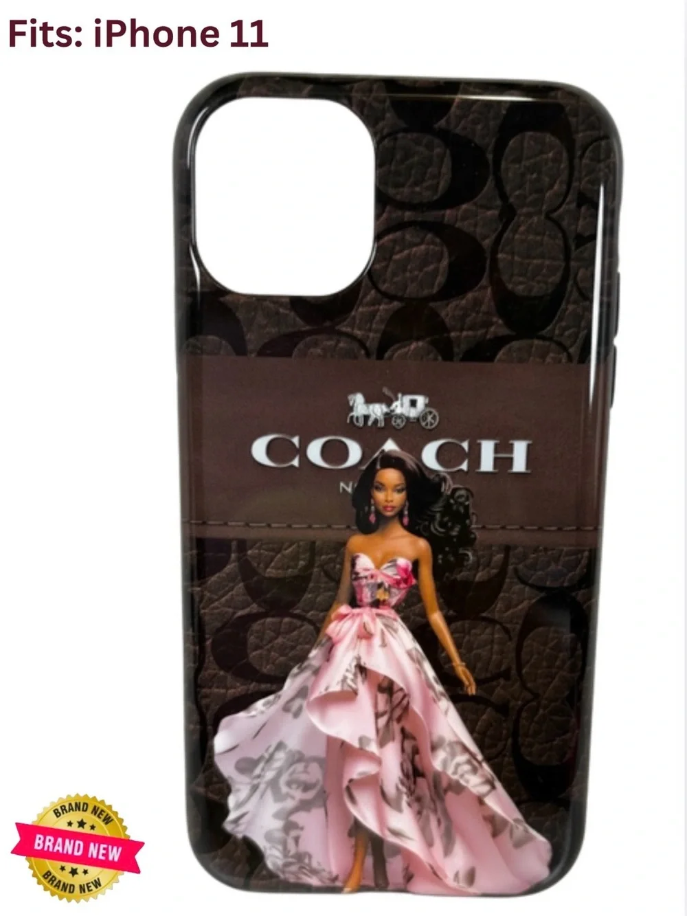 PHONE CASE: African American Barbie in Pink Evening Gown, iPhone 11, NWOT